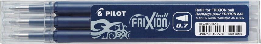 Pilot vulling voor Frixion Ball en Frixion ball clicker zwart-blauw doosje met 3 stuks