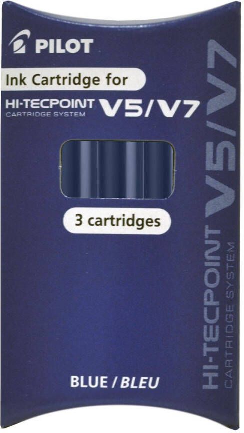 Pilot Inktpatroon Begreen Hi-Tecpoint V5 V7 blauw set Ã  3 stuks