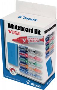Pilot whiteboardmarker V-Board Master M medium 2 3 mm etui met 5 stuks in geassorteerde kleuren