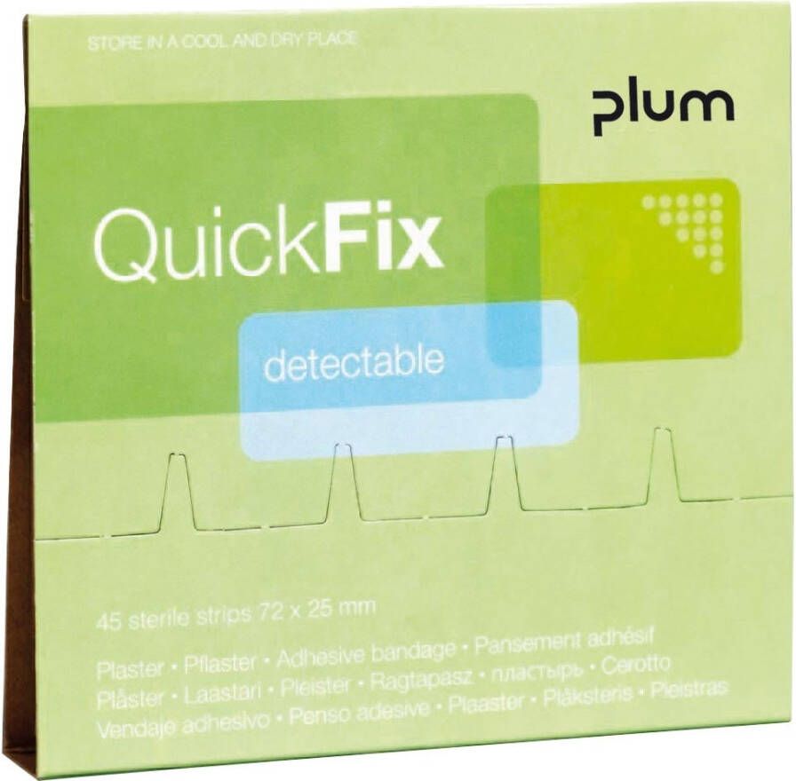 Plum QuickFix navulling voor pleisterautomaat 30 detecteerbare blauwe pleisters