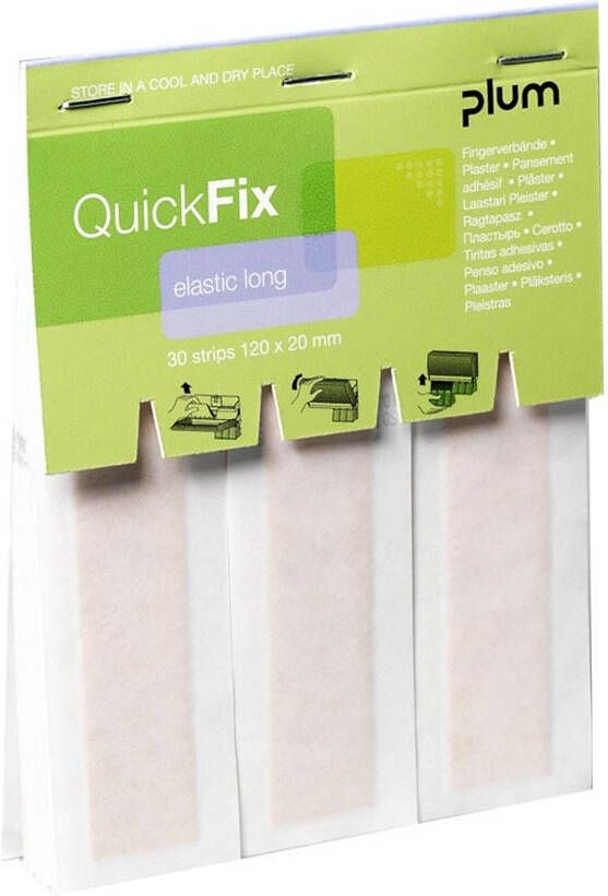 Plum QuickFix navulling voor pleisterautomaat 30 elastische pleisters ft 120 x 20 mm