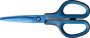 Plus FitCut Curve PREMIUM schaar 17 5 cm titanium bladen blauw op blister - Thumbnail 1