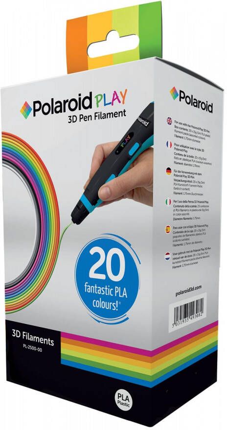 Polaroid filament voor 3D pen doos met 20 rollen in diverse kleuren
