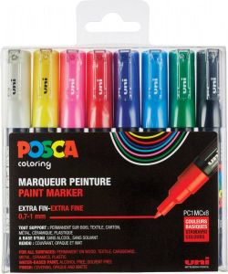 Posca paintmarker PC-1MC set van 8 markers in geassorteerde basiskleuren