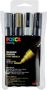 Posca Uni paintmarker PC-5M 1 8 2 5 mm etui van 4 stuks in geassorteerde vanallic kleuren - Thumbnail 1