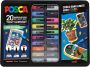 Posca paintmarkers metalen doos van 20 stuks assorti ontwerp Pop Colours - Thumbnail 1