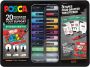 Posca paintmarkers metalen doos van 20 stuks assorti ontwerp Stickers Graffiti - Thumbnail 1
