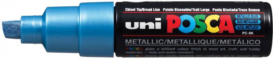 Posca uni-ball Paint Marker op waterbasis PC-8K blauw metaal