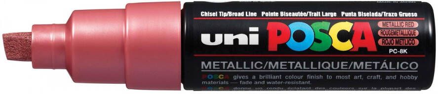 Posca uni-ball Paint Marker op waterbasis PC-8K rood metaal