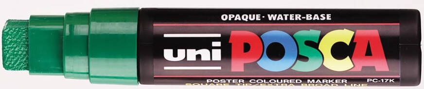 Posca Verfstift PC17K extra breed rechthoek donkergroen