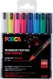 Posca Uni paintmarker PC-1MR 0 7 mm doos van 8 stuks in geassorteerde kleuren - Thumbnail 2