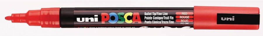 Posca uni-ball Paint Marker op waterbasis PC-3M rood