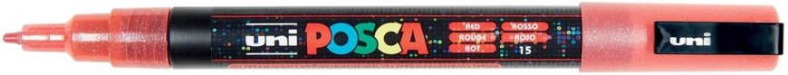 Posca Uni paintmarker PC-3ML 1 5 mm glitter rood