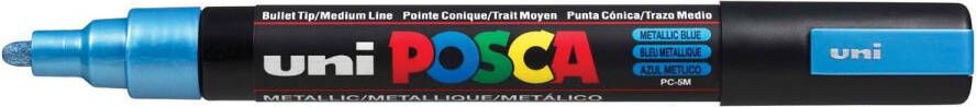 Posca uni-ball Paint Marker op waterbasis PC-5M blauw metaal