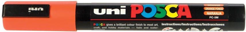 Posca uni-ball Paint Marker op waterbasis PC-5M donkeroranje