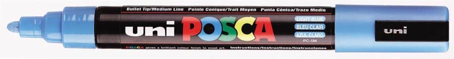 Posca uni-ball Paint Marker op waterbasis PC-5M lichtblauw