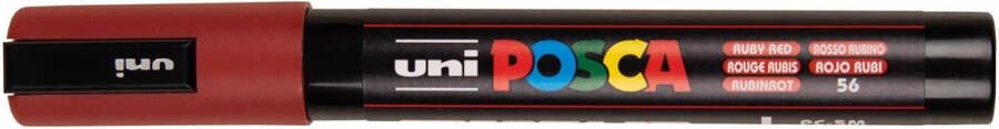 Posca Uni paintmarker PC-5M 1 8 2 5 mm robijnrood