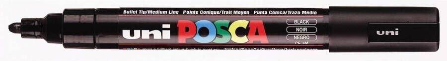 Posca uni-ball Paint Marker op waterbasis PC-5M zwart