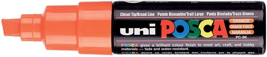 Posca Verfstift PC8K breed schuin donker oranje