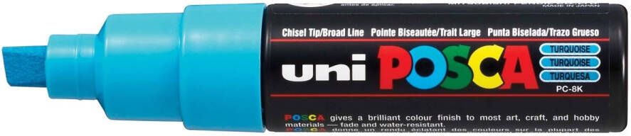Posca uni-ball Paint Marker op waterbasis PC-8K fluo turkoois