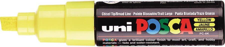 Posca uni-ball Paint Marker op waterbasis PC-8K geel