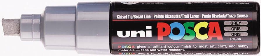 Posca uni-ball Paint Marker op waterbasis PC-8K grijs