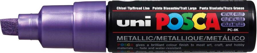 Posca uni-ball Paint Marker op waterbasis PC-8K paars metaal