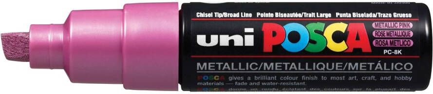 Posca uni-ball Paint Marker op waterbasis PC-8K roze metaal
