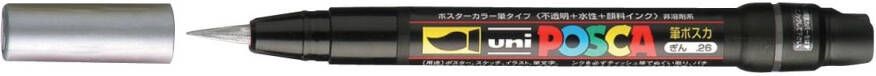 Uni-Ball Paintmarker Uni ball op waterbasis posca brush zilver