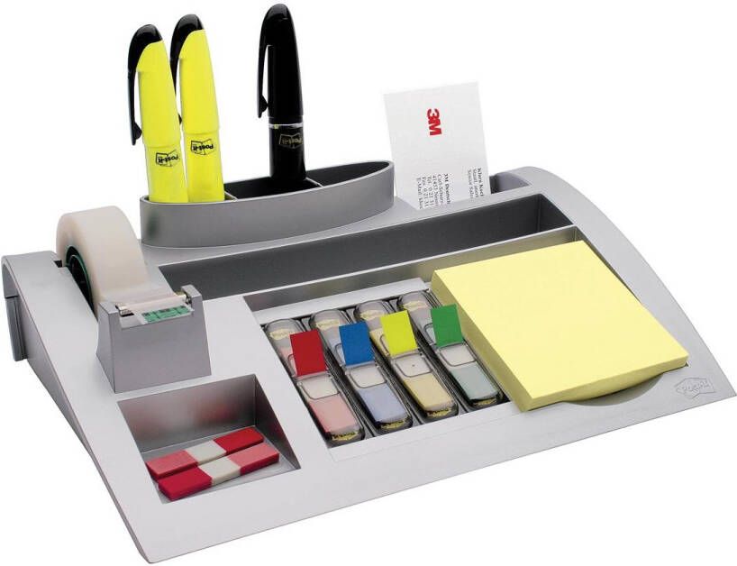 Post-it Index desk organizer zilver voor ft 26 x 16 5 x 5 cm