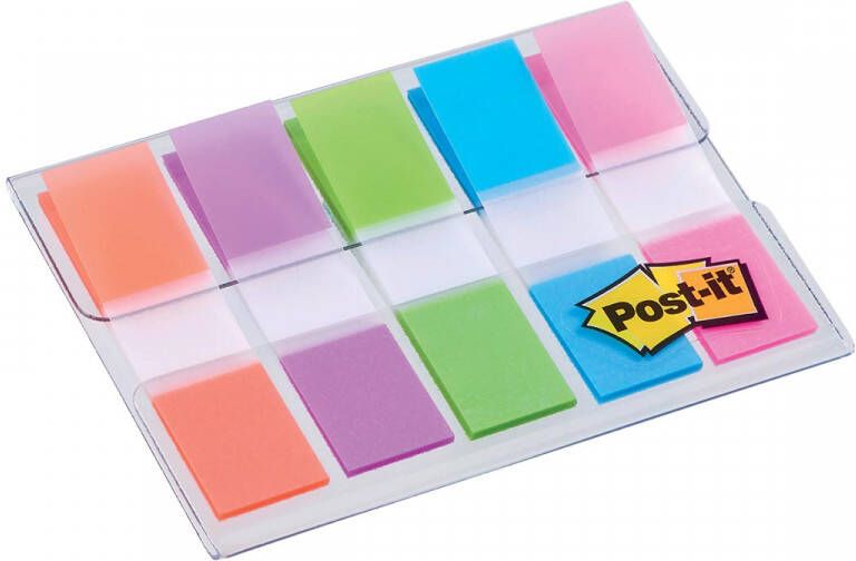 Post-It Index ft 11 9X43 2 mm blister met 5 kleuren 20 tabs per kleur