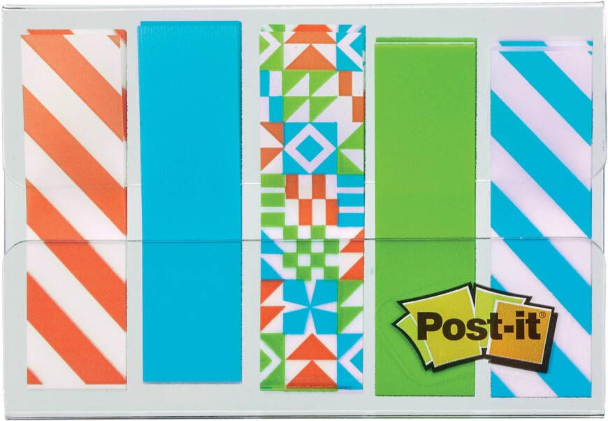 Post-It Index Geos motief collectie ft 11 9 mm x 43 2mm 5 x 20 stuks