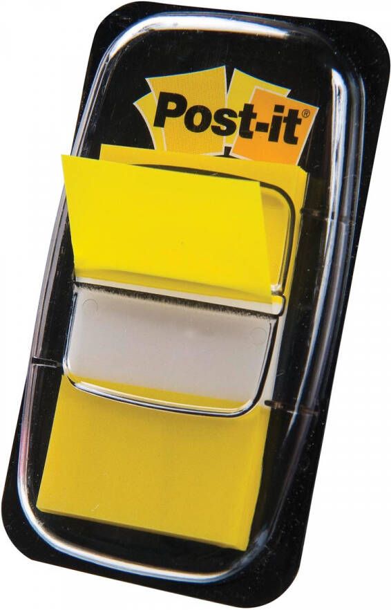 Post-It Index standaard ft 24 4 x 43 2 mm houder met 50 tabs geel