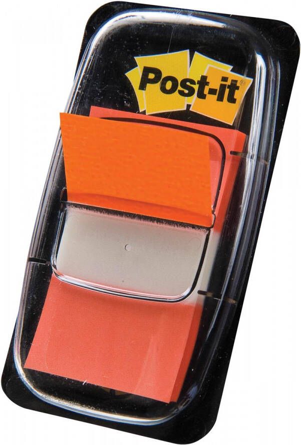Post-It Index standaard ft 24 4 x 43 2 mm houder met 50 tabs oranje