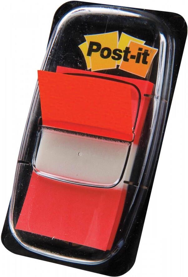 Post-It Index standaard ft 24 4 x 43 2 mm houder met 50 tabs rood