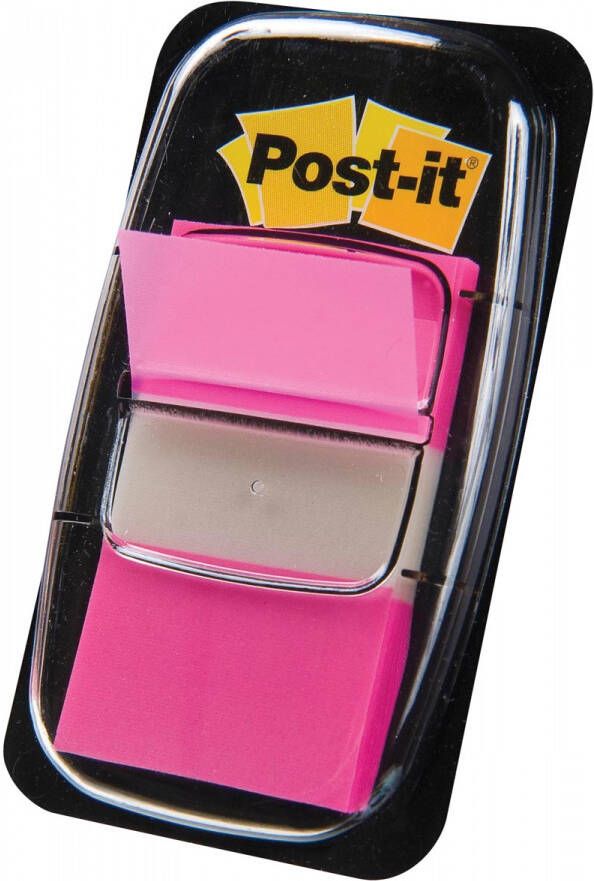 Post-It Index standaard ft 24 4 x 43 2 mm houder met 50 tabs roze