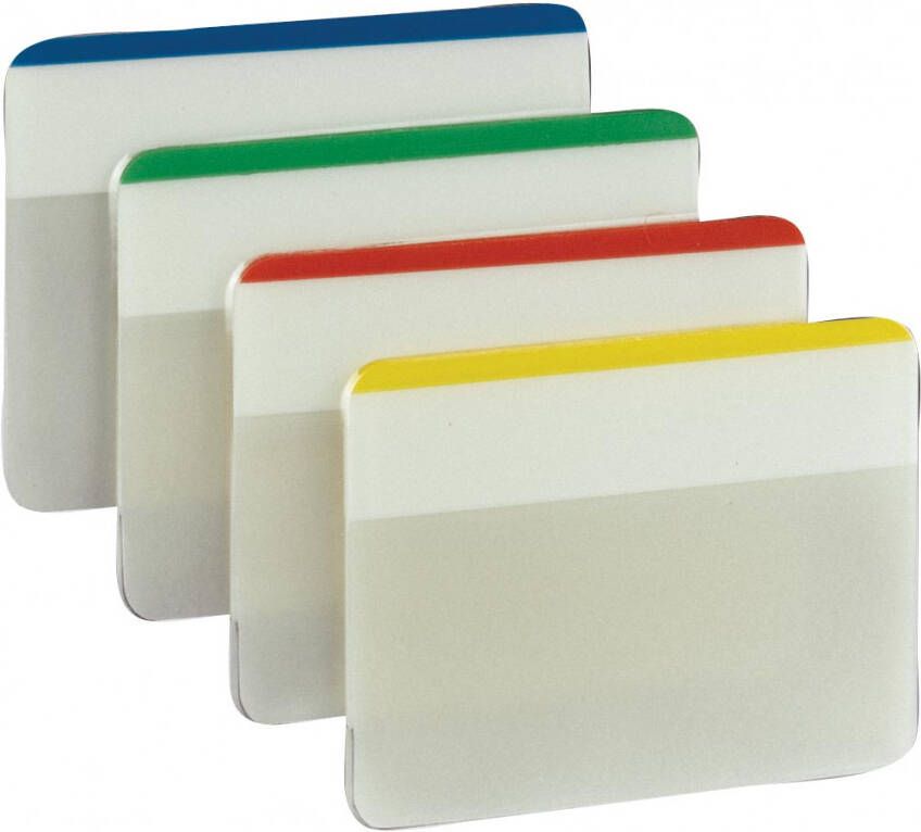 Post-It Index Strong ft 50 8 x 38 mm voor ordners set van 24 tabs 4 kleuren 6 tabs per kleur