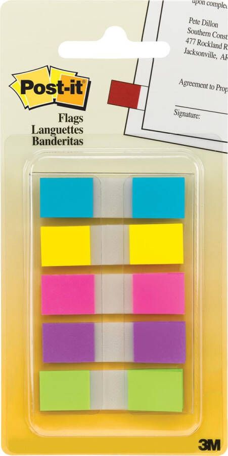 Post-it Indextabs 3M Post it 6835 11.9x43.1mm 3+2 gratis assorti