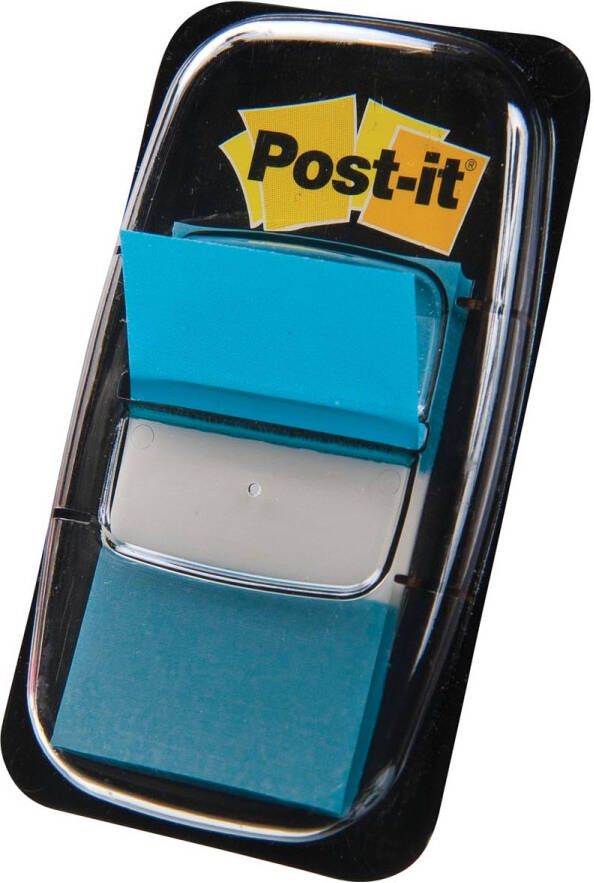 Post-It Index standaard ft 24 4 x 43 2 mm houder met 50 tabs turkoois