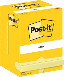Post-It Notes 100 vel ft 76 x 102 mm geel pak van 12 blokken