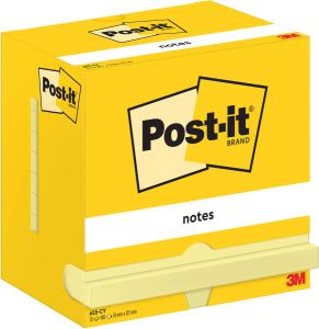 Post-It Notes 100 vel ft 76 x 127 mm geel pak van 12 blokken