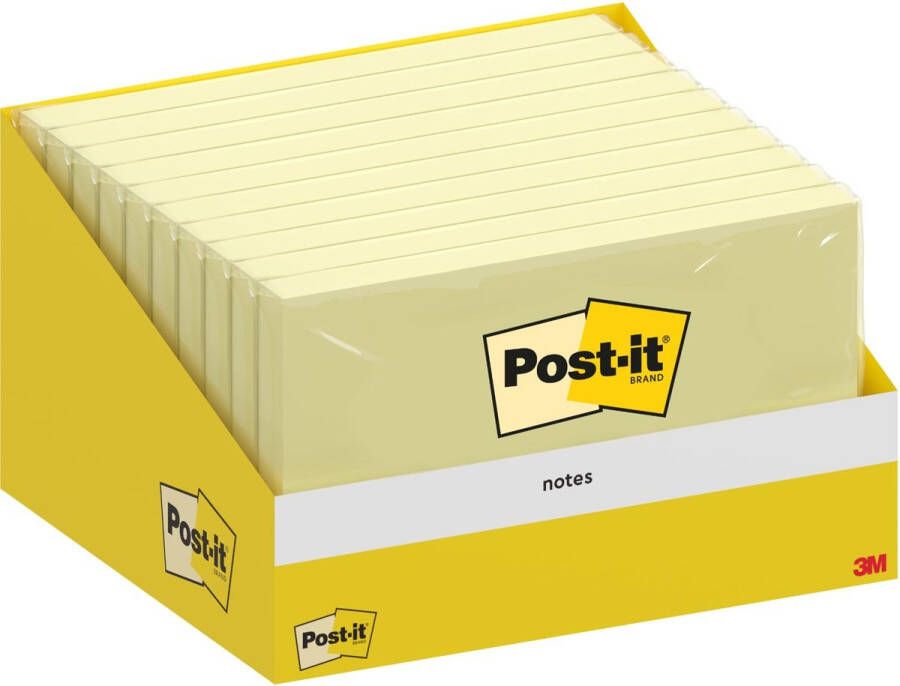 3M Post-it Memoblok 3M Post it 655 SSY Super Sticky 76x127mm geel