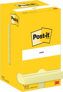 Post-It Notes 100 vel ft 76 x 76 mm geel pak van 12 blokken