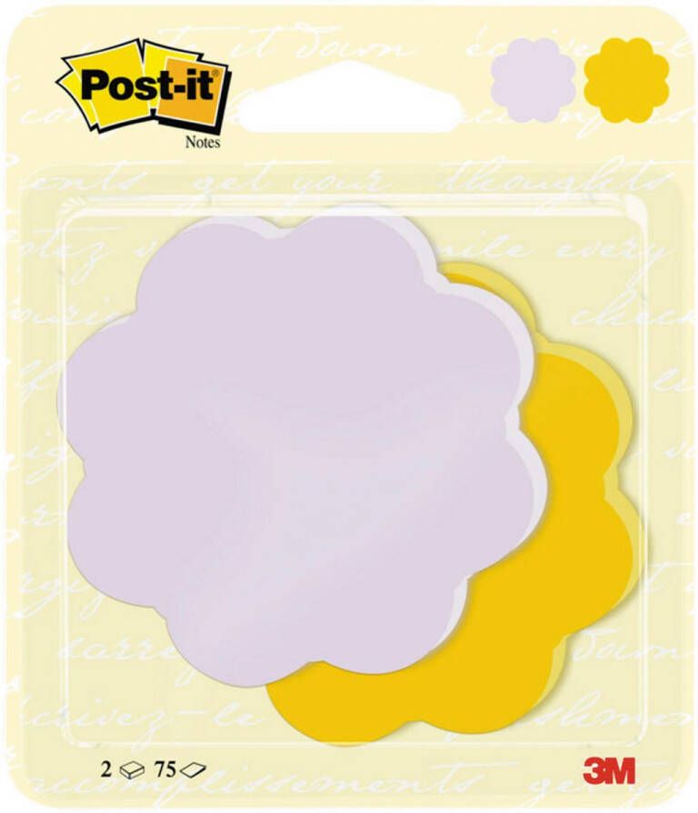 Post-It Notes 2 x 75 vel ft 72 5 x 72 2 mm bloem paars en ultrageel
