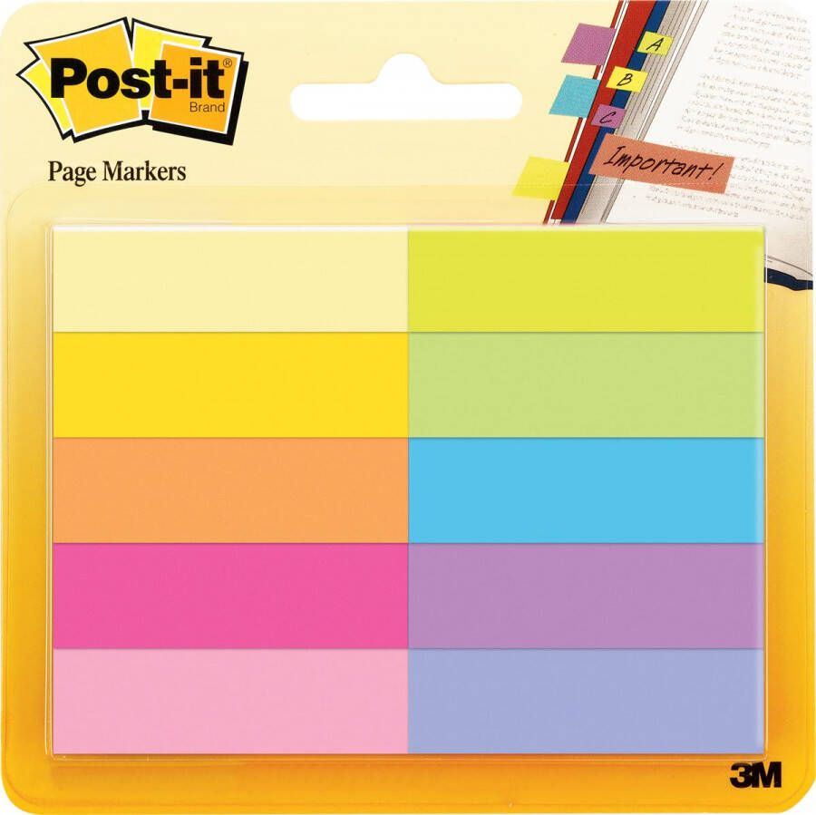 Post-it notes markers 50 blaadjes pak van 10 blokken geassorteerde kleuren