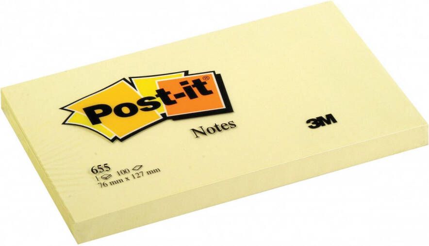 Post-It Notes 100 vel ft 76 x 127 mm geel