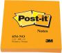 Post-it Memoblok 3M Post it 654 76x76mm neon oranje - Thumbnail 1