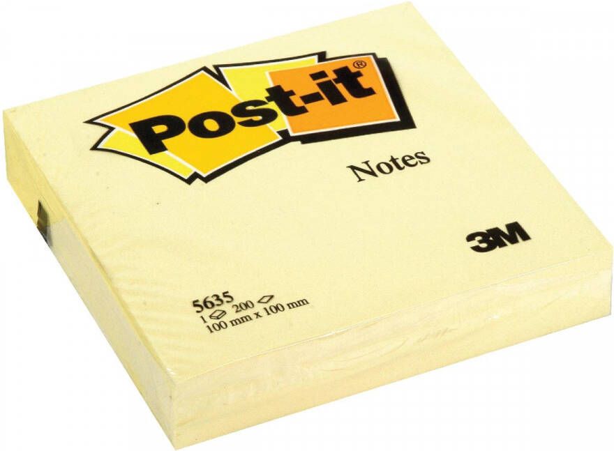 Post-It Notes ft 101 x 101 mm geel blok van 200 vel