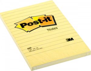 Post-It Notes ft 102 x 152 mm geel gelijnd blok van 100 vel