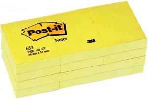 Post-It Notes ft 38 x 51 mm geel blok van 100 vel